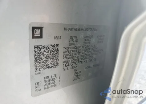 2019 Chevrolet Colorado Lt from USA, damaged, VIN 1GCGTCEN1K1120916